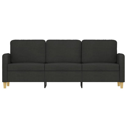 3-Sitzer-Sofa Schwarz 180 cm Stoff