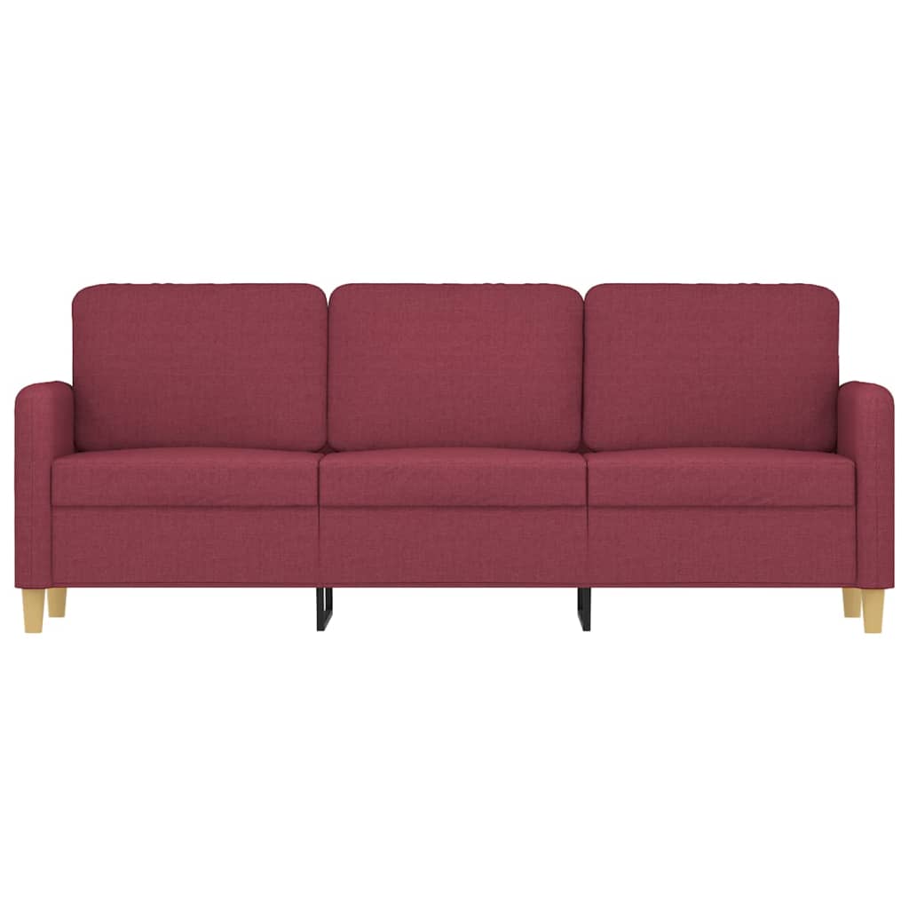 3-Sitzer-Sofa Weinrot 180 cm Stoff
