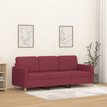 3-Sitzer-Sofa Weinrot 180 cm Stoff
