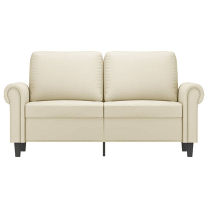 2-Sitzer-Sofa Creme 120 cm Kunstleder