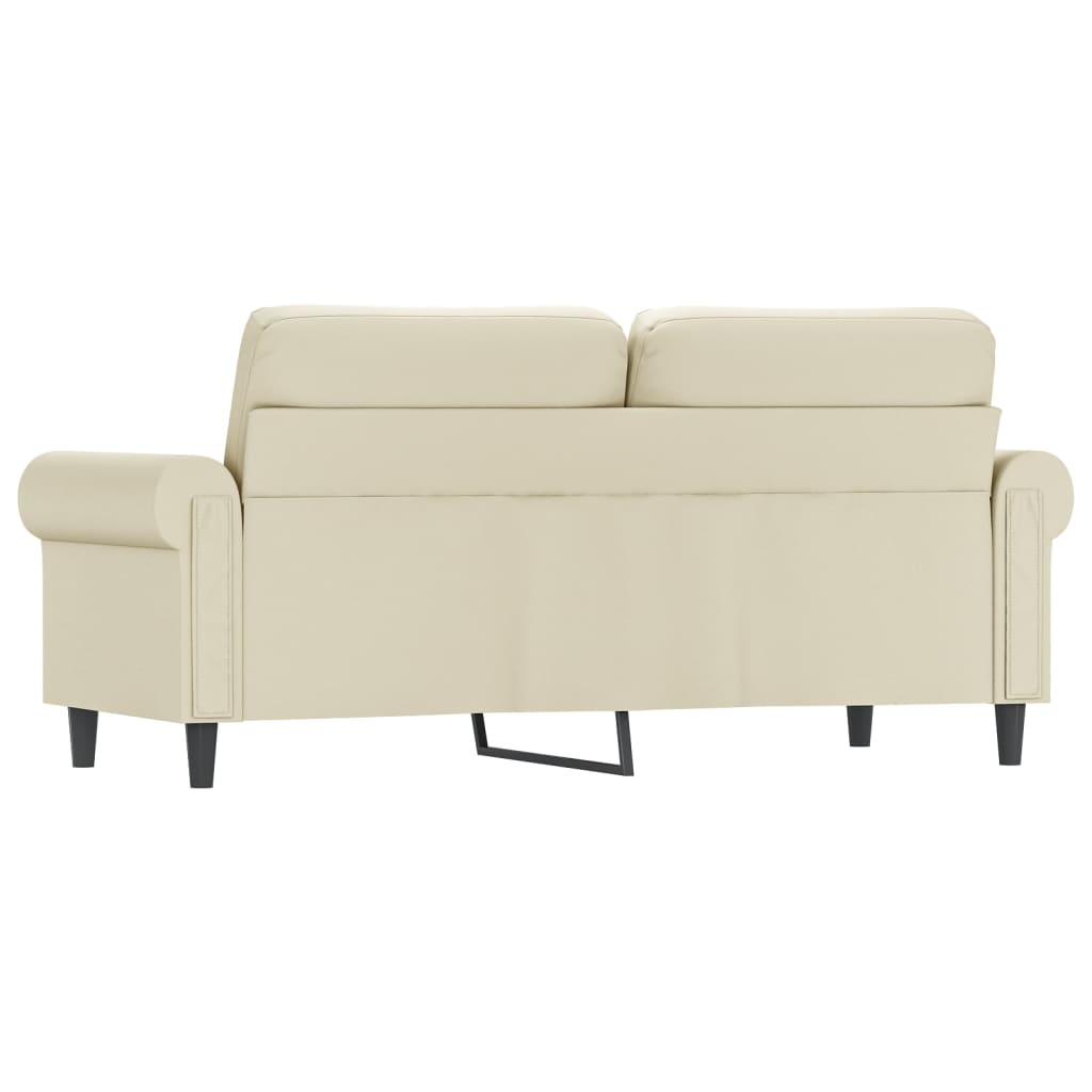 2-Sitzer-Sofa Creme 140 cm Kunstleder