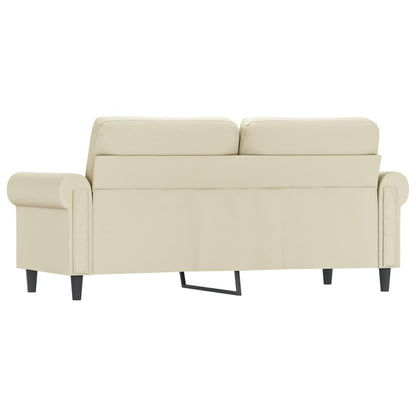 2-Sitzer-Sofa Creme 140 cm Kunstleder