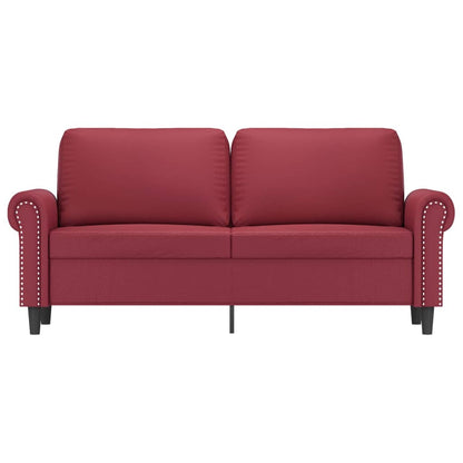 2-Sitzer-Sofa Weinrot 140 cm Kunstleder