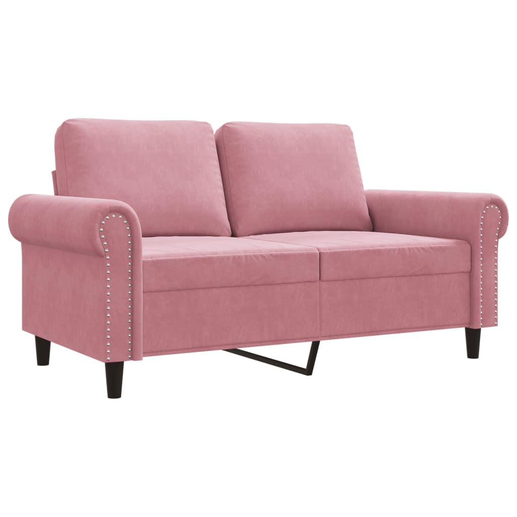 2-Sitzer-Sofa Rosa 120 cm Samt