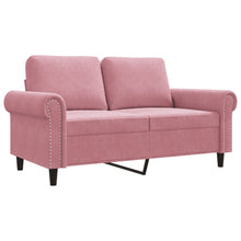 2-Sitzer-Sofa Rosa 120 cm Samt