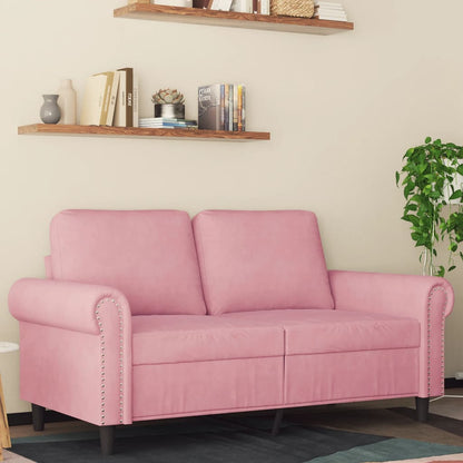 2-Sitzer-Sofa Rosa 120 cm Samt