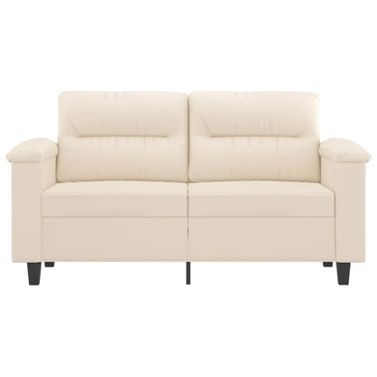 2-Sitzer-Sofa Beige 120 cm Mikrofasergewebe