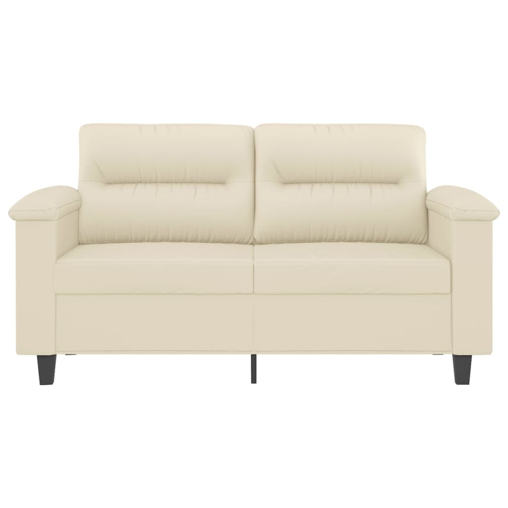 2-Sitzer-Sofa Creme 120 cm Kunstleder