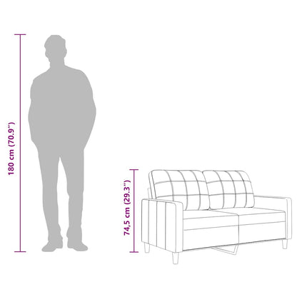 2-Sitzer-Sofa Dunkelgrau 140 cm Stoff