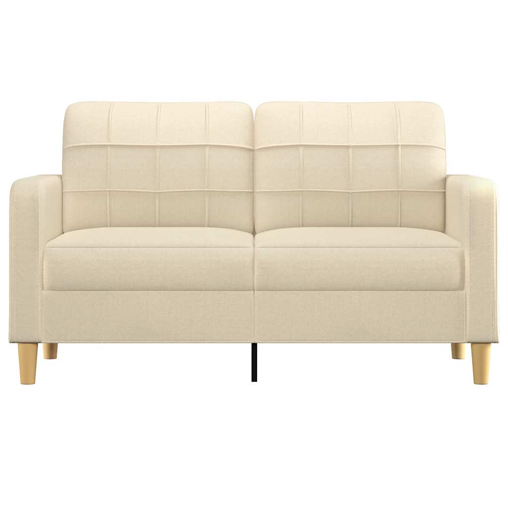 2-Sitzer-Sofa Creme 140 cm Stoff