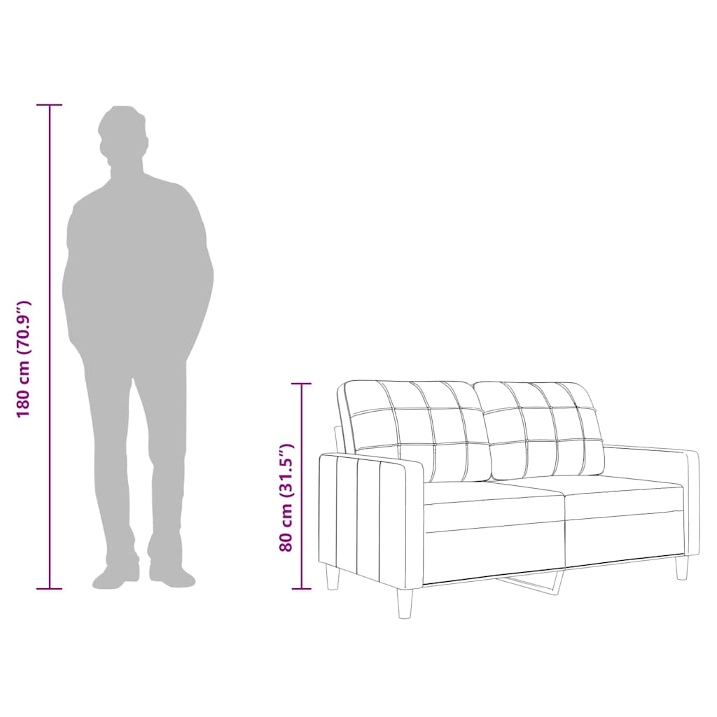 2-Sitzer-Sofa Hellgelb 140 cm Stoff