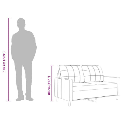 2-Sitzer-Sofa Hellgelb 140 cm Stoff