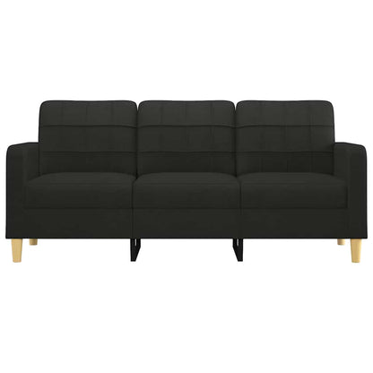 3-Sitzer-Sofa Schwarz 180 cm Stoff