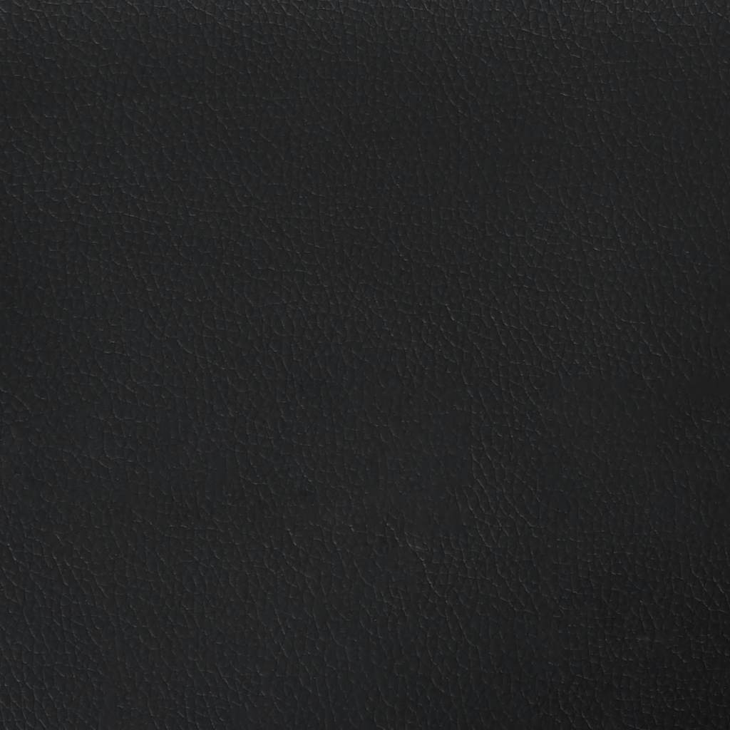 2-Sitzer-Sofa Schwarz 120 cm Kunstleder