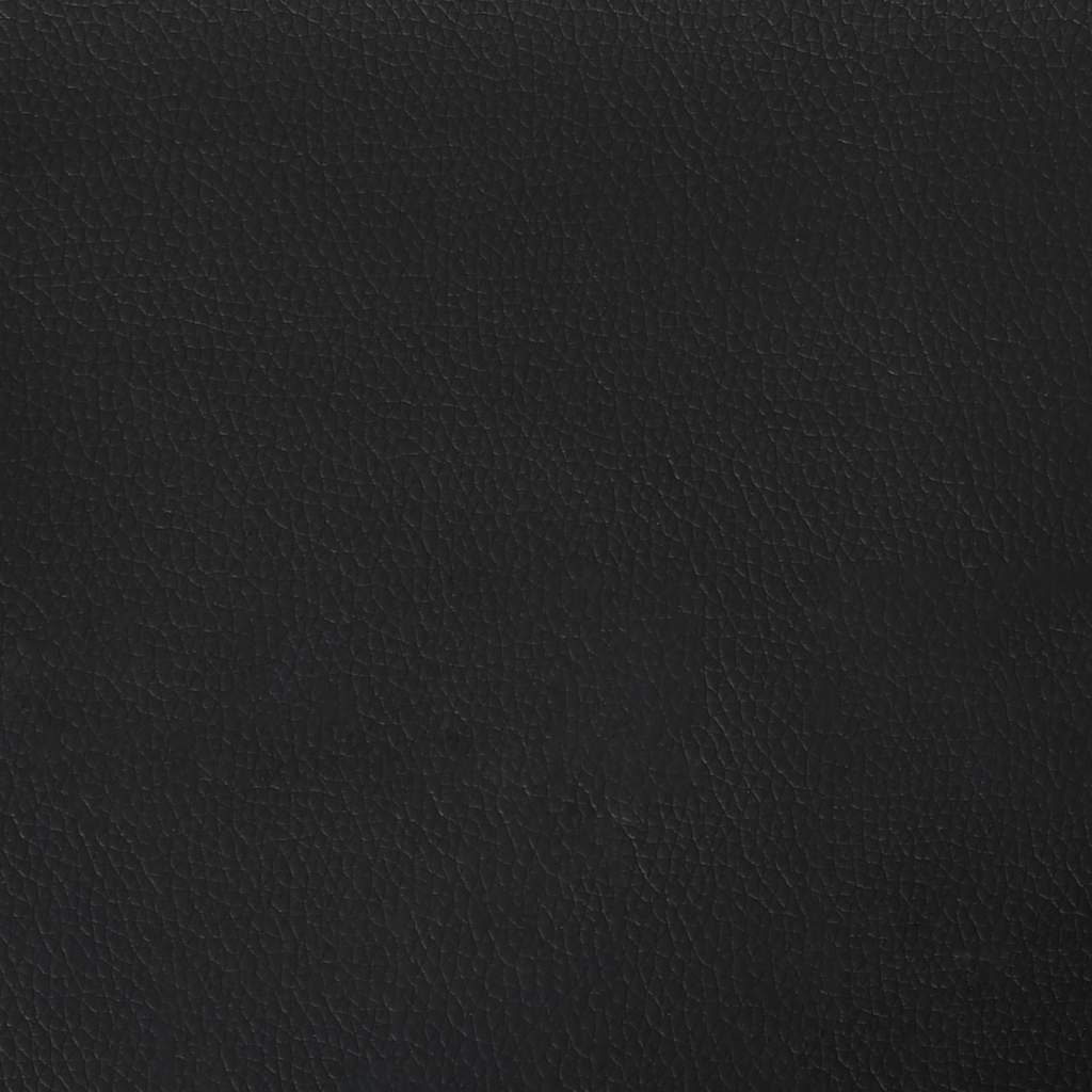 2-Sitzer-Sofa Schwarz 140 cm Kunstleder