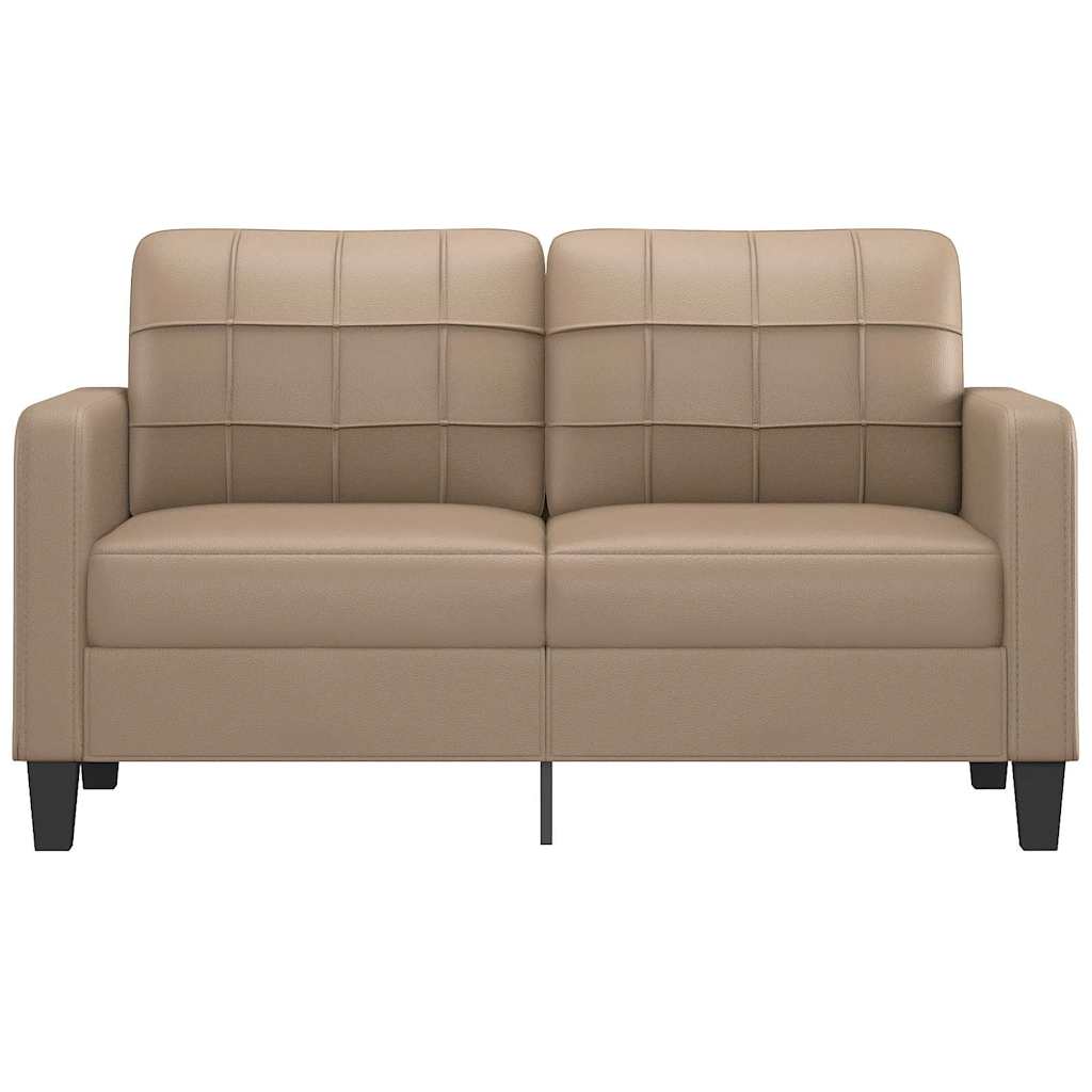 2-Sitzer-Sofa Cappuccino-Braun 140 cm Kunstleder