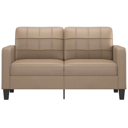 2-Sitzer-Sofa Cappuccino-Braun 140 cm Kunstleder