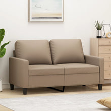 2-Sitzer-Sofa Cappuccino-Braun 120 cm Kunstleder