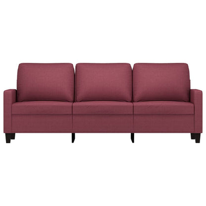 3-Sitzer-Sofa Weinrot 180 cm Stoff
