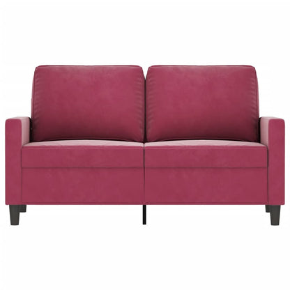 2-Sitzer-Sofa Weinrot 120 cm Samt