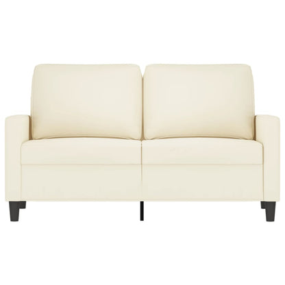 2-Sitzer-Sofa Creme 120 cm Samt