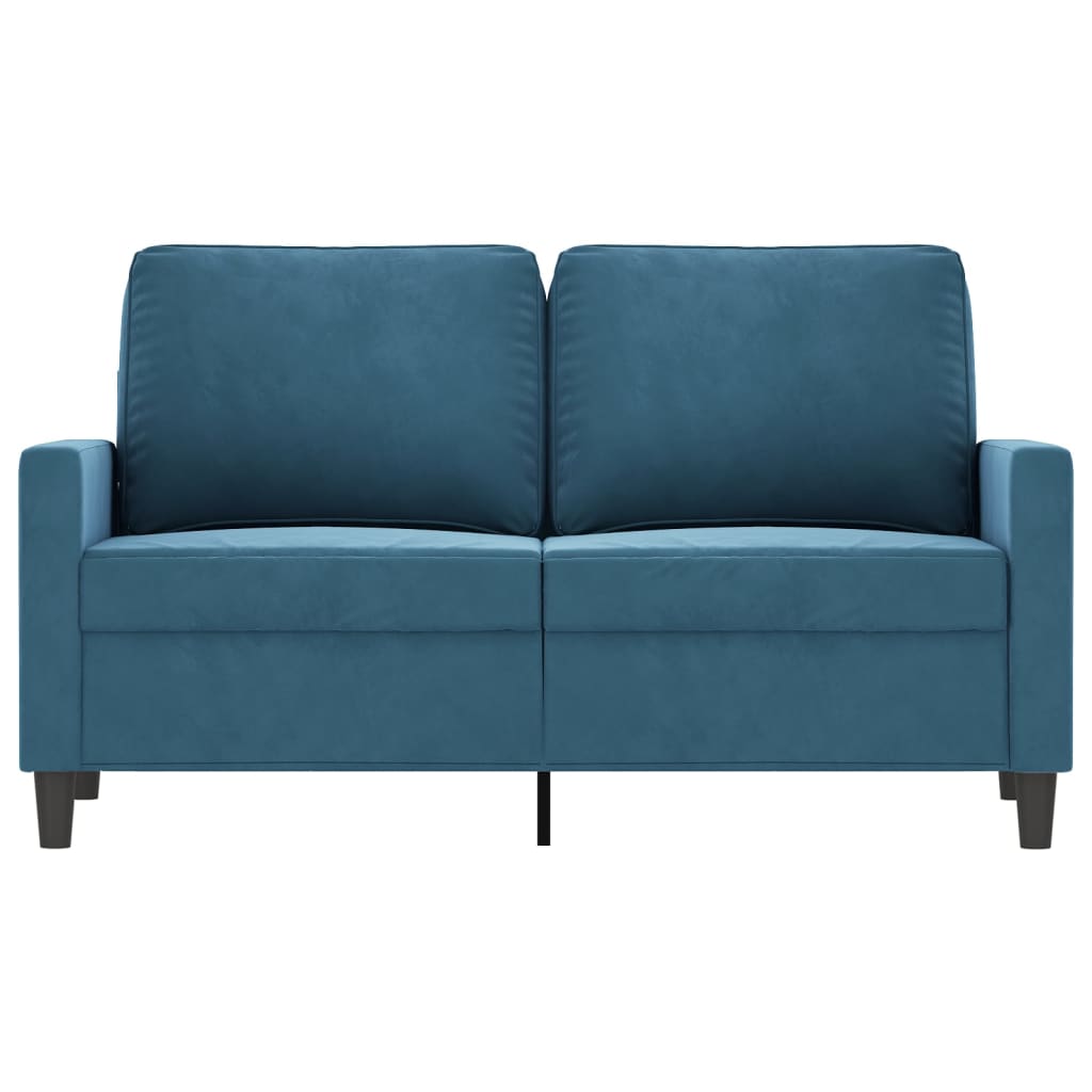2-Sitzer-Sofa Blau 120 cm Samt
