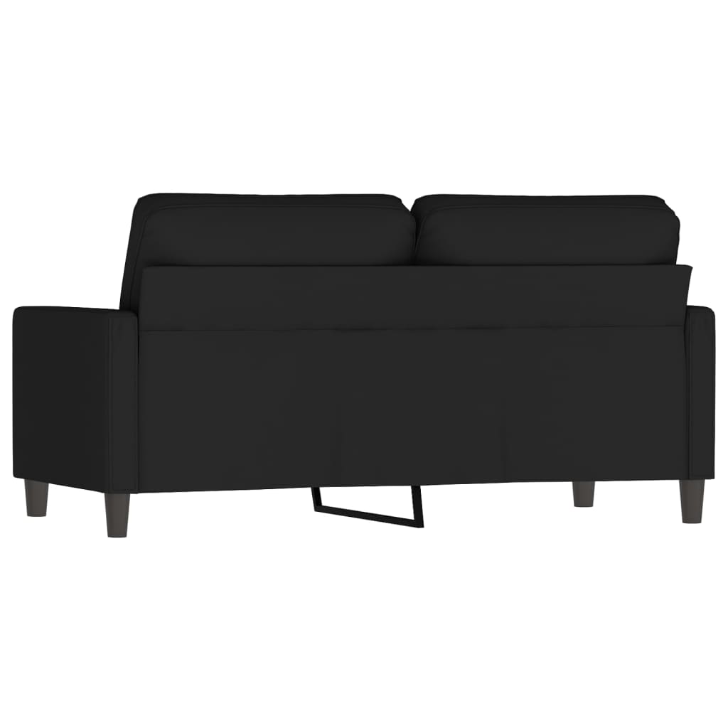 2-Sitzer-Sofa Schwarz 140 cm Samt