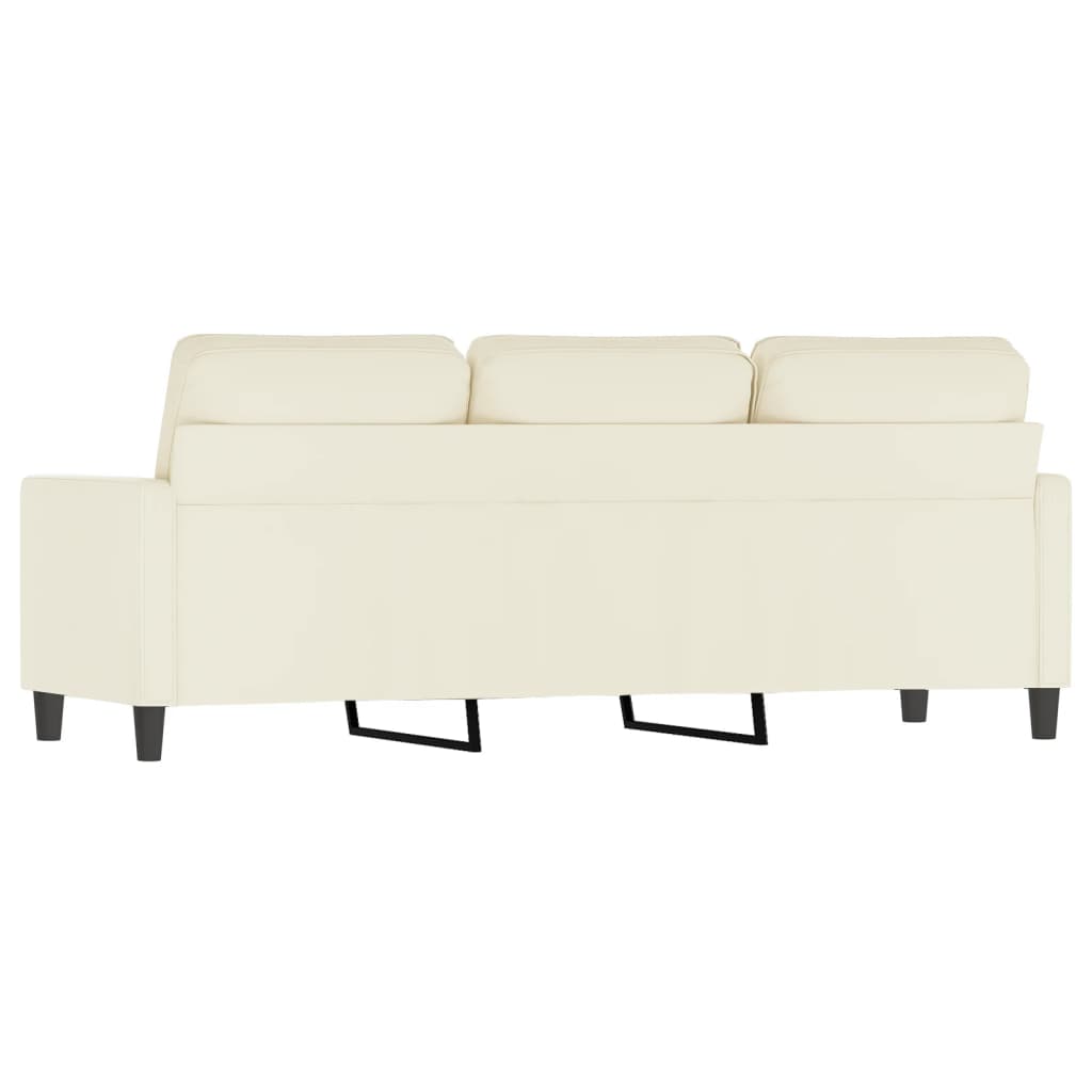 3-Sitzer-Sofa Creme 180 cm Samt