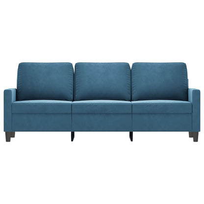 3-Sitzer-Sofa Blau 180 cm Samt