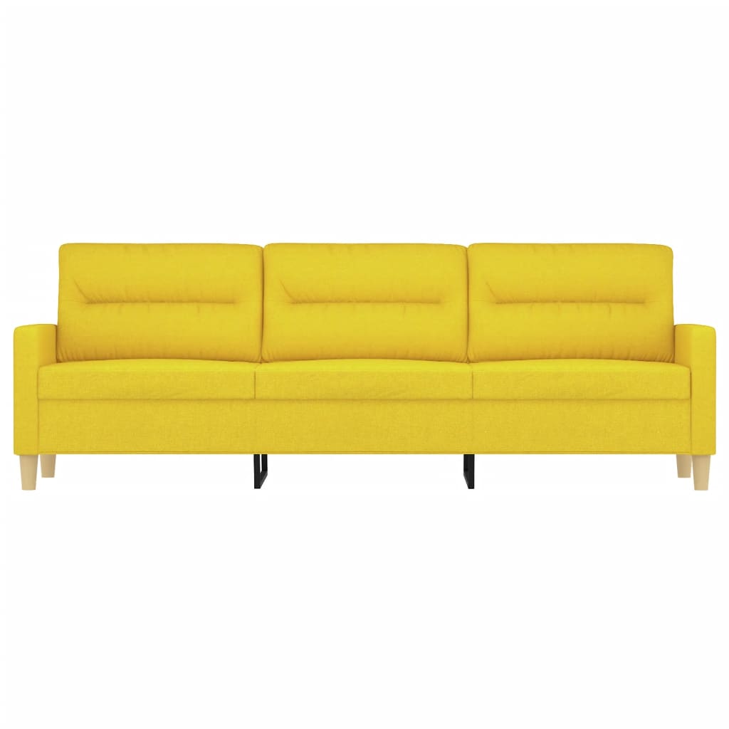 3-Sitzer-Sofa Hellgelb 180 cm Stoff