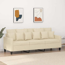 3-Sitzer-Sofa Creme 180 cm Stoff