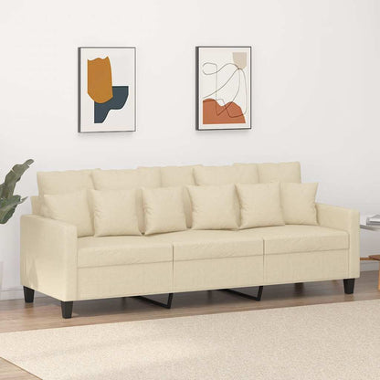 3-Sitzer-Sofa Creme 180 cm Stoff