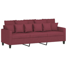 3-Sitzer-Sofa Weinrot 180 cm Stoff