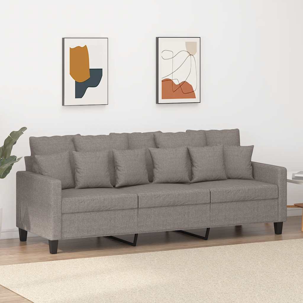 3-Sitzer-Sofa Taupe 180 cm Stoff