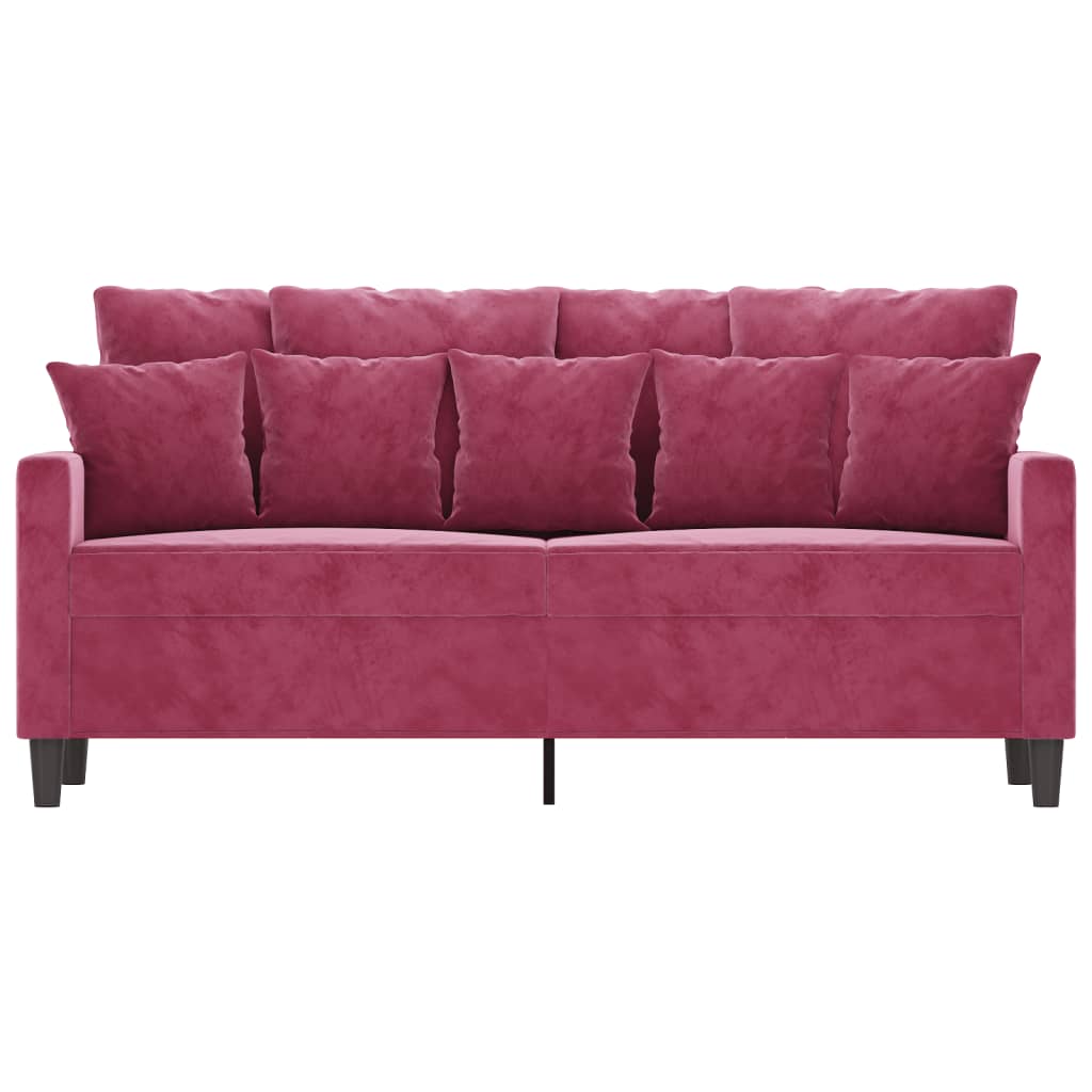 2-Sitzer-Sofa Weinrot 140 cm Samt