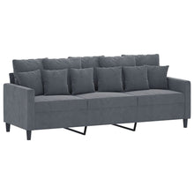 3-Sitzer-Sofa Dunkelgrau 180 cm Samt