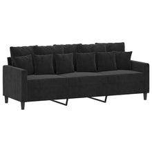 3-Sitzer-Sofa Schwarz 180 cm Samt