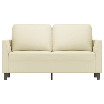 2-Sitzer-Sofa Creme 120 cm Kunstleder