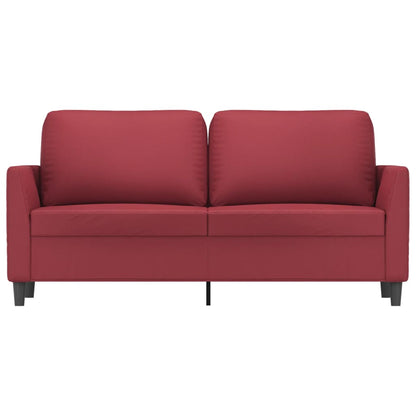 2-Sitzer-Sofa Weinrot 140 cm Kunstleder