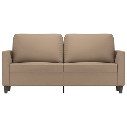 2-Sitzer-Sofa Cappuccino-Braun 140 cm Kunstleder