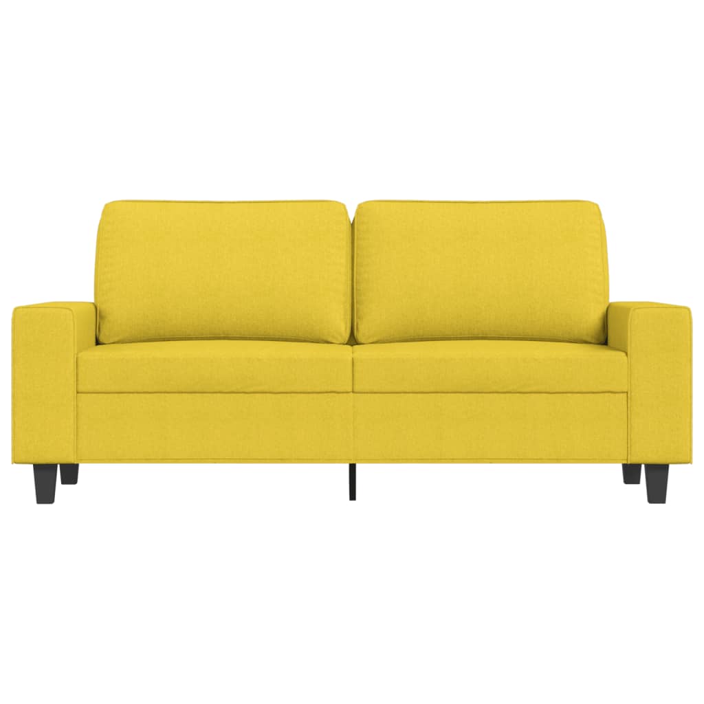 2-Sitzer-Sofa Hellgelb 140 cm Stoff
