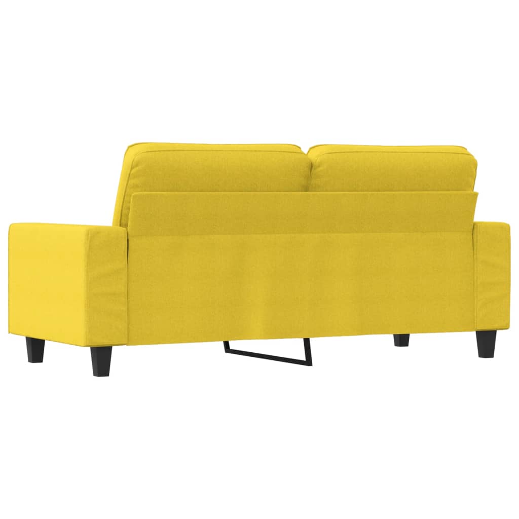 2-Sitzer-Sofa Hellgelb 140 cm Stoff