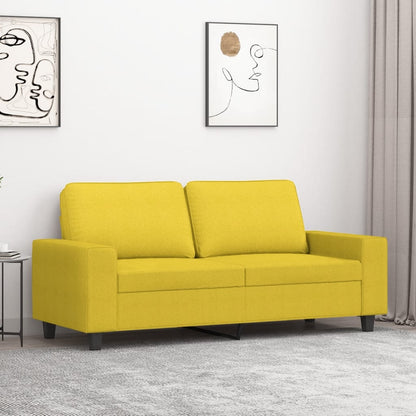 2-Sitzer-Sofa Hellgelb 140 cm Stoff
