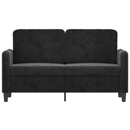 2-Sitzer-Sofa Schwarz 120 cm Samt
