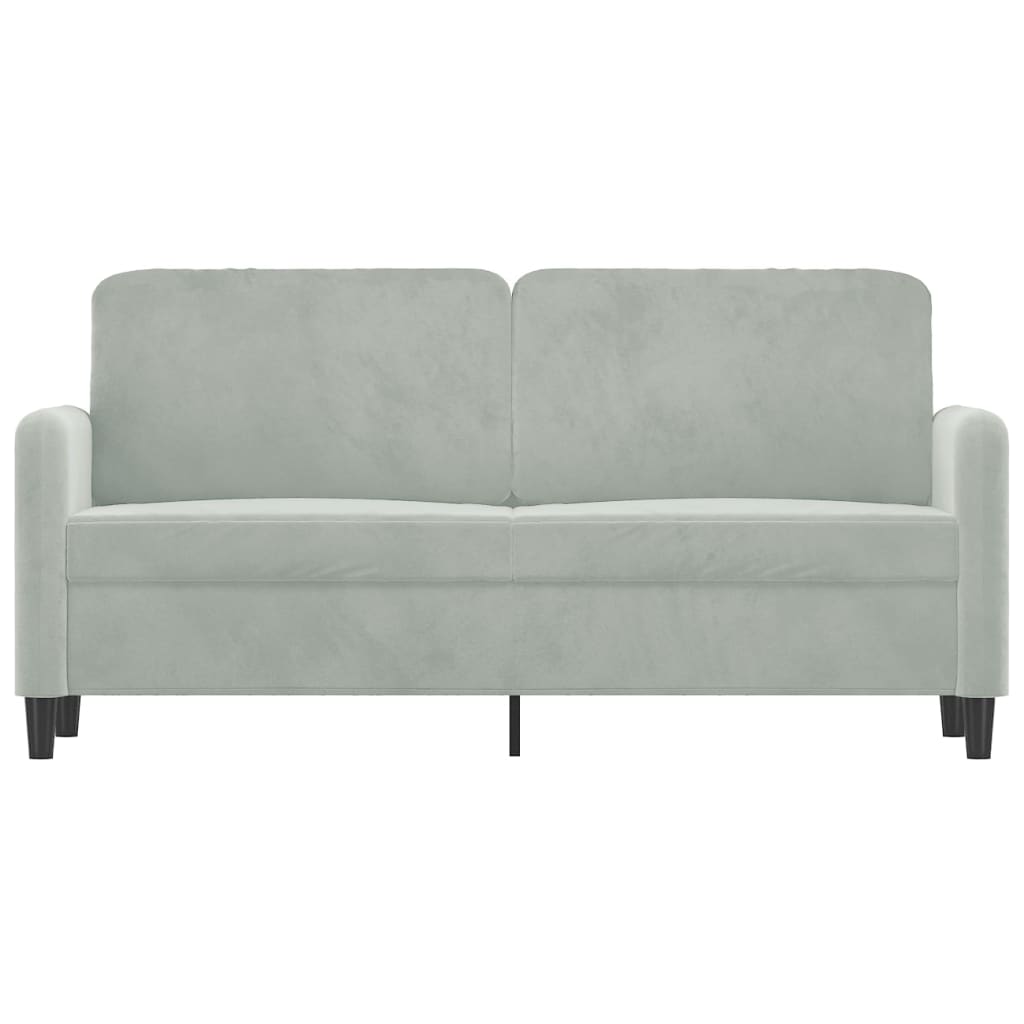 2-Sitzer-Sofa Hellgrau 140 cm Samt