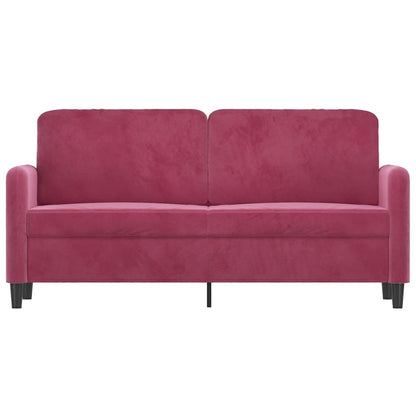 2-Sitzer-Sofa Weinrot 140 cm Samt