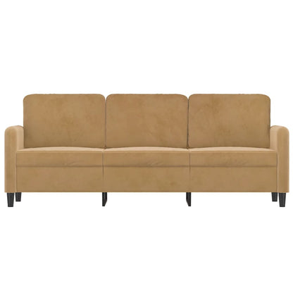 3-Sitzer-Sofa Braun 180 cm Samt