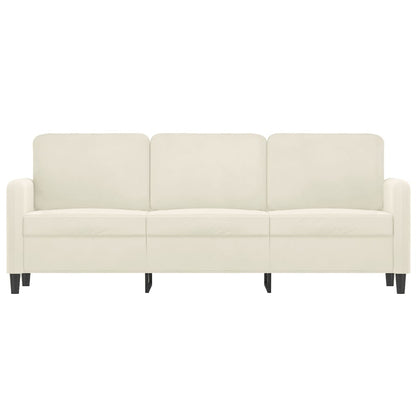 3-Sitzer-Sofa Creme 180 cm Samt