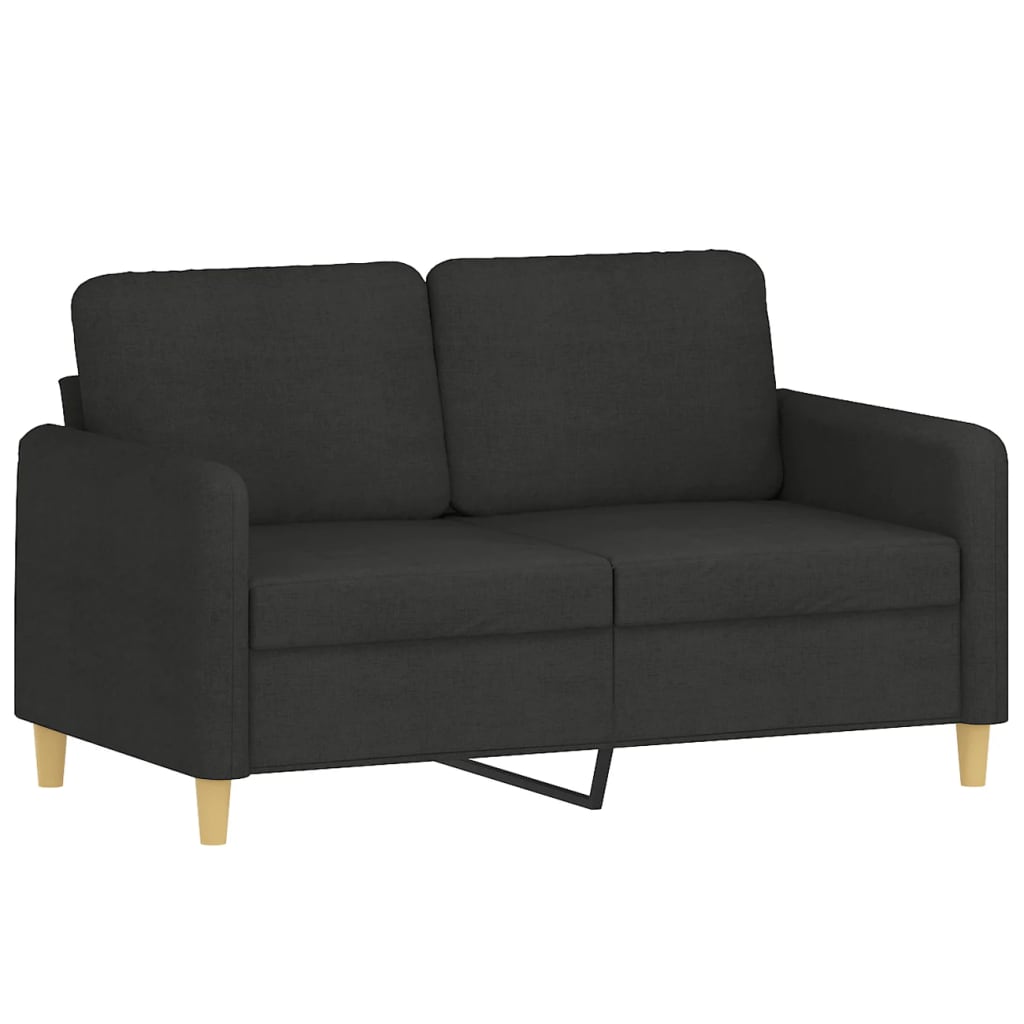 2-Sitzer-Sofa Schwarz 120 cm Stoff