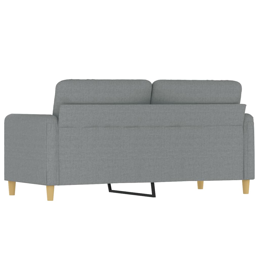 2-Sitzer-Sofa Hellgrau 140 cm Stoff
